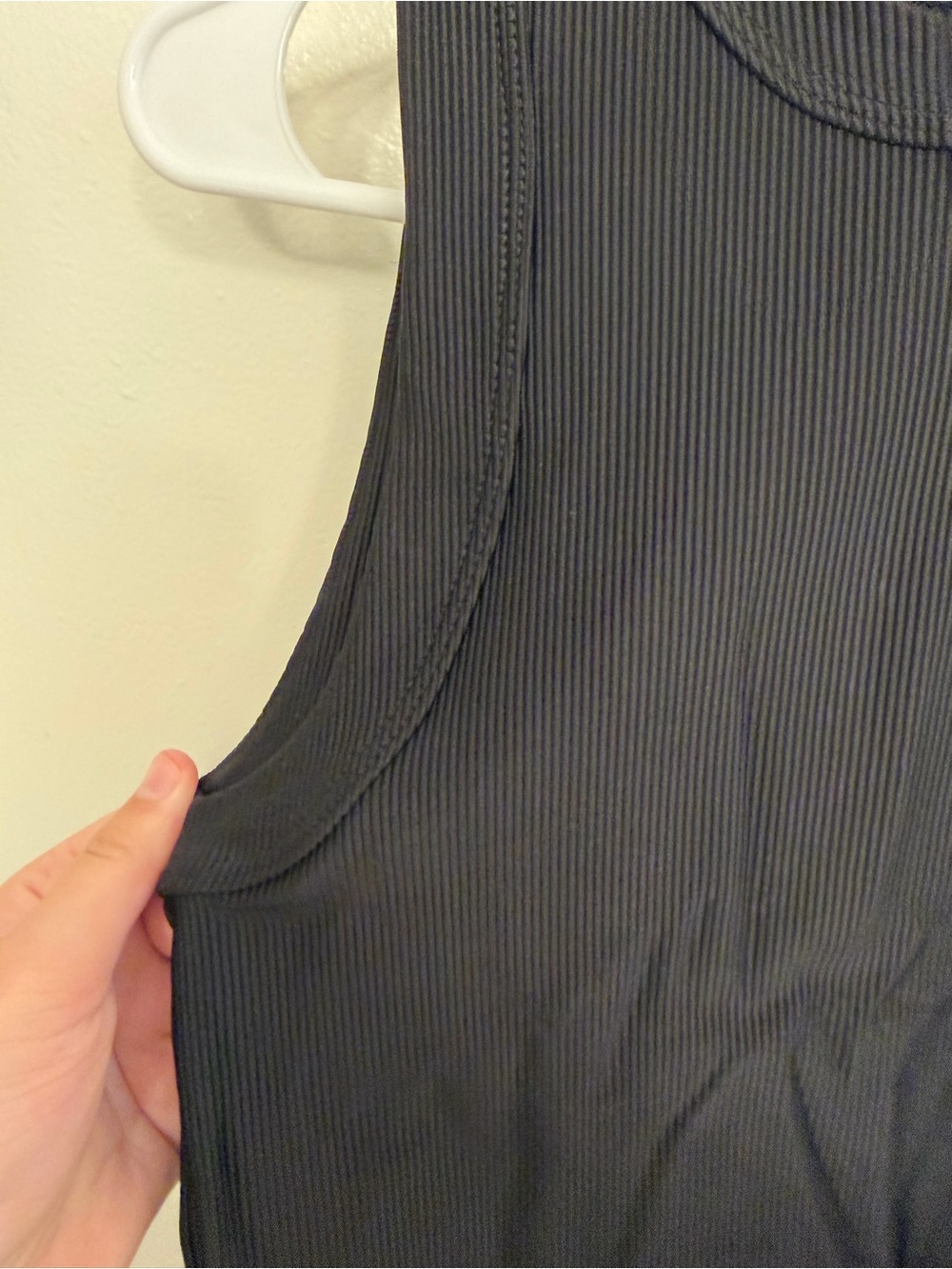 Albion Fit Black Ribbed High Neck Crop Tank Ribbed Racerback Size Small - Picture 5 of 7